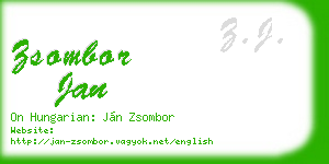 zsombor jan business card